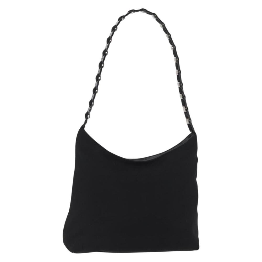 Salvatore Ferragamo Canvas Shoulder Bag Black